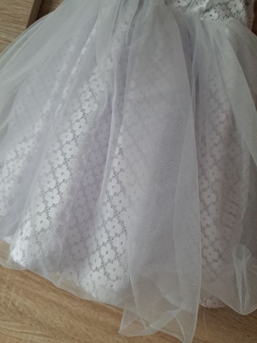 Biała sukienka 86 cm
