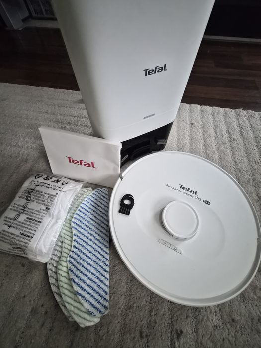 Tefal X-plorer Serie 75 S+ RG8597WH z automatyczną stacją opróżniania | Mopowanie | Bardzo dobry stan