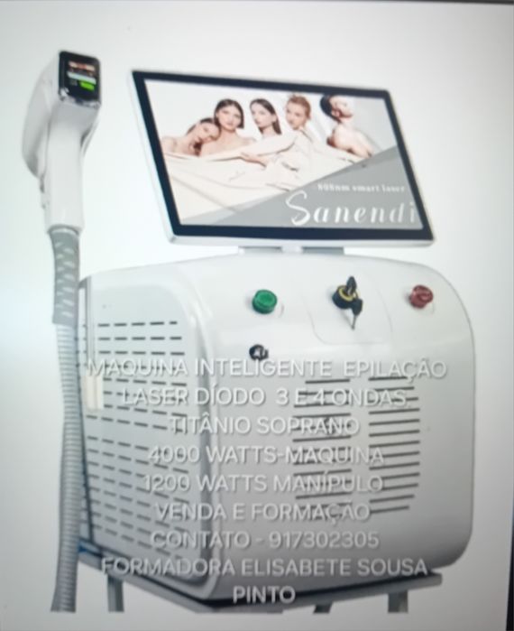 Máquinas Depilação Laser Díodo 3/4 ondas/Máquinas Estética CURSO DGERT