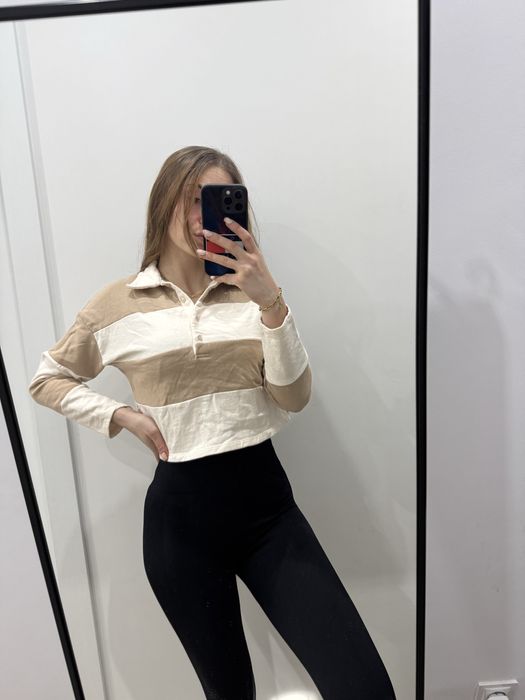 Bluzka biało beżowa primark
