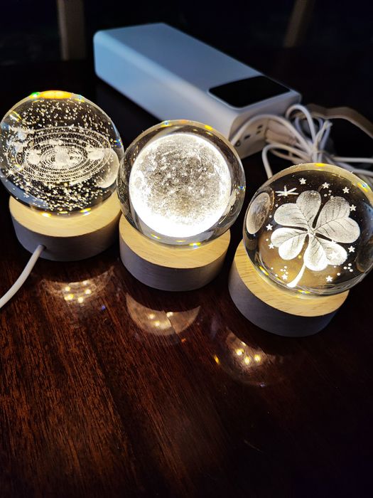 Декоративный 3D ночник хрустальный шар, нічник в кімнату, дитячу