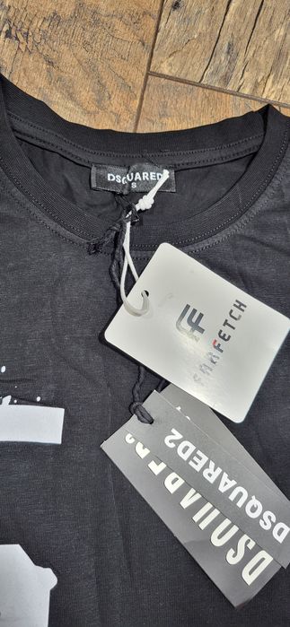 Dsquared2 icon czarna damska koszulka bawełna premium S