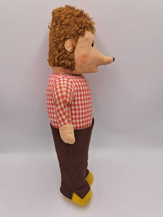 Stara zabawka jeż maskotka pluszak Mecky, Mucky, vintage DDR