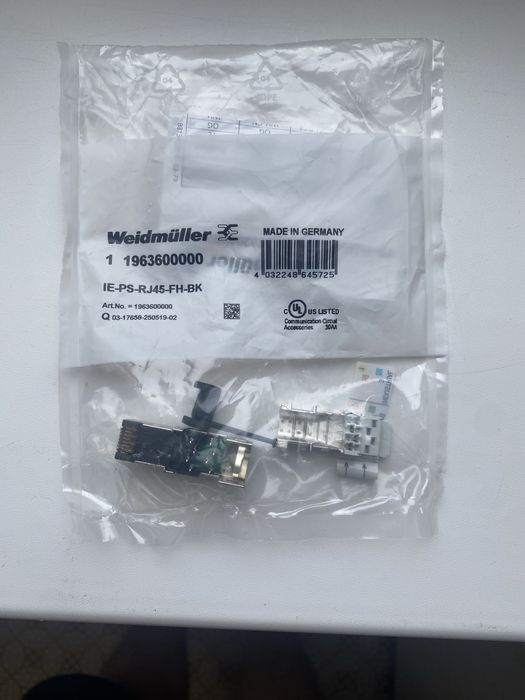 Модульний розʼєм IE-PS-RJ45- FH-BK WEIDMÜLLER