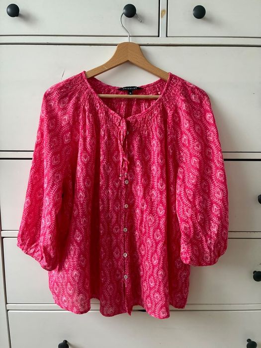Peacocks Bluzka koszulowa oversize różowa roz 14