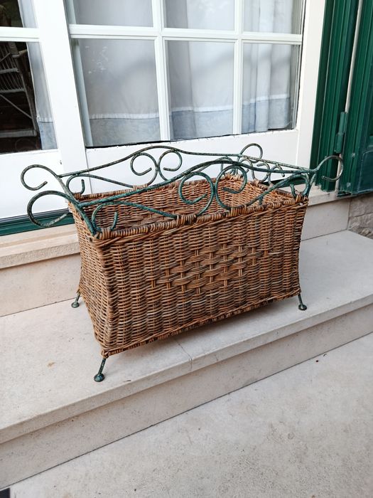 Cesto vintage vime e Cobre