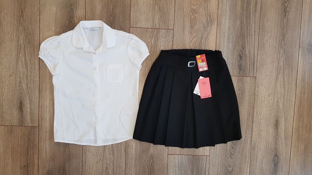 Набор шкільна рубашка сорочка блузка блуза школьная юбка юбочка школы