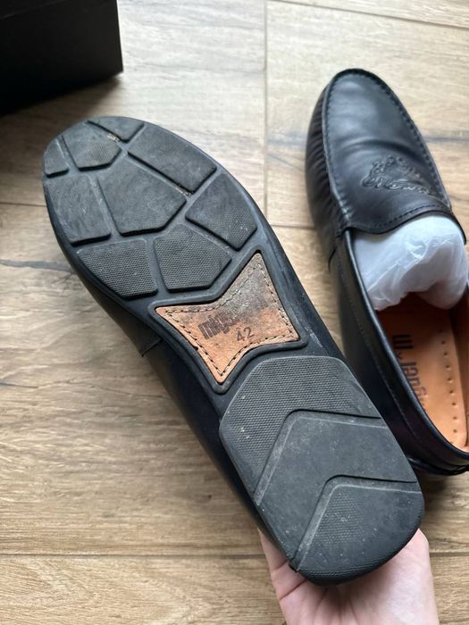 Чорні чоловічі шкіряні лофери мокасини Miguel Miratez Miraton 42