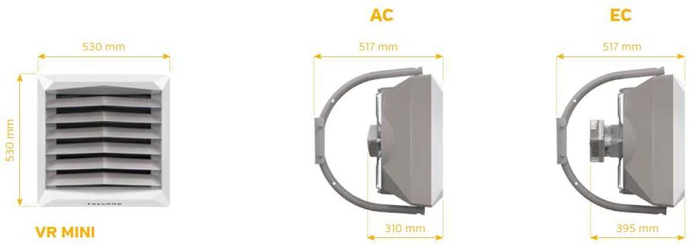 Nagrzewnica wodna VTS Volcano VR MINI 3 AC 4-27 kW +KONSOLA +STEROWNIK