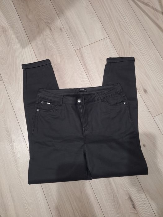 Reserved 44 spodnie woskowane damskie czarne xxl