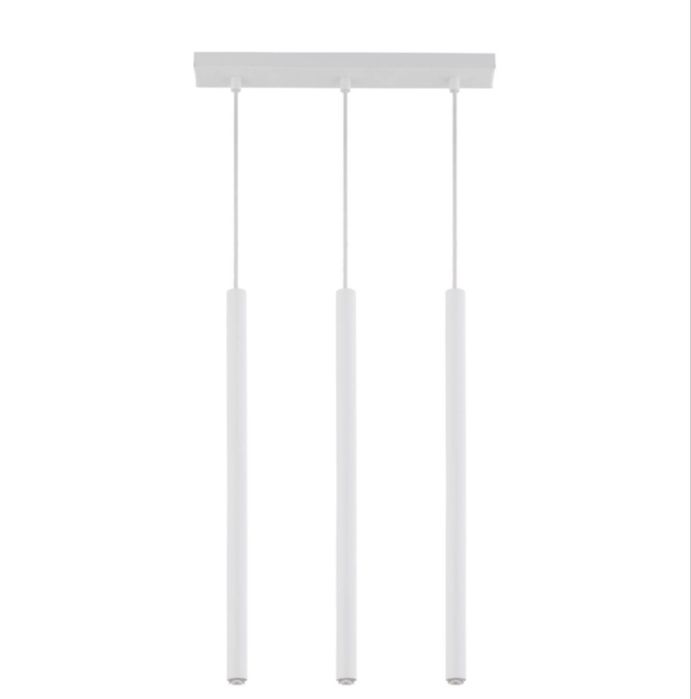 Lampa wiszaca biala metalowa