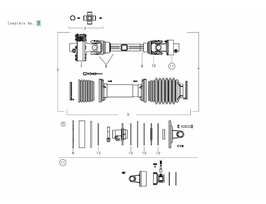 Wałek WOM Kverneland 2540H Kosiarka dyskowa KT992404.17 sprzęgło mocy