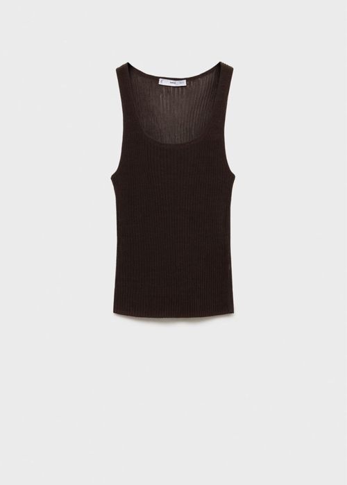 Майка mango коричнева