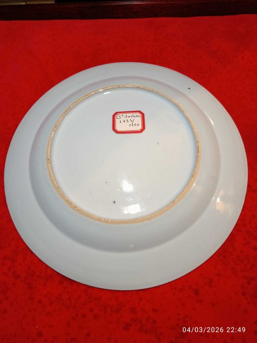 Prato Porcelana Chinesa China Séc XVIII 23,2 cm Companhia das Índias