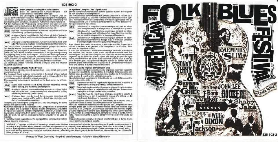 American Folk Blues Festival CD - made in W.Germany