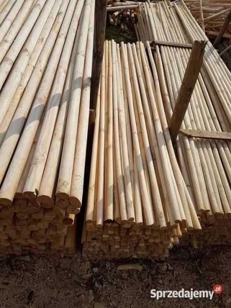Słupki, paliki drewniane toczone 5x250 kołki do drzewek