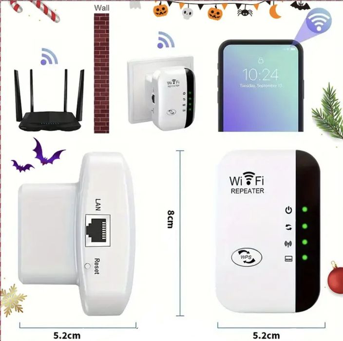 Amplificador WiFi de sinal de internet com Entrada RJ 4564585544452737121