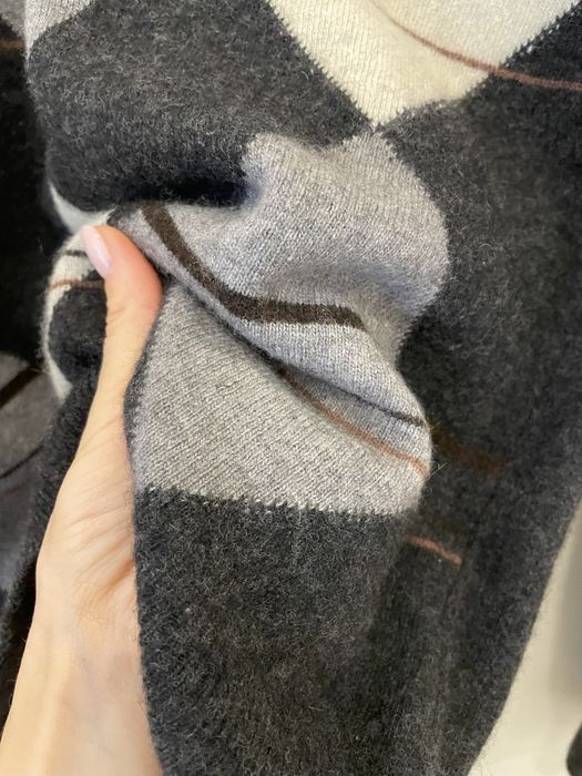 Кашемір вовна светр в ромби бренд стиль cos М/Onesize old money