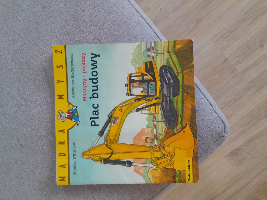 Mądra mysz maszyny i pojazdy auta plac budowy dzieci książka