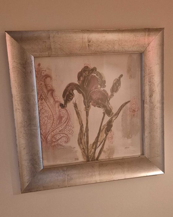 Quadro com flores de 69cm x 69cm
