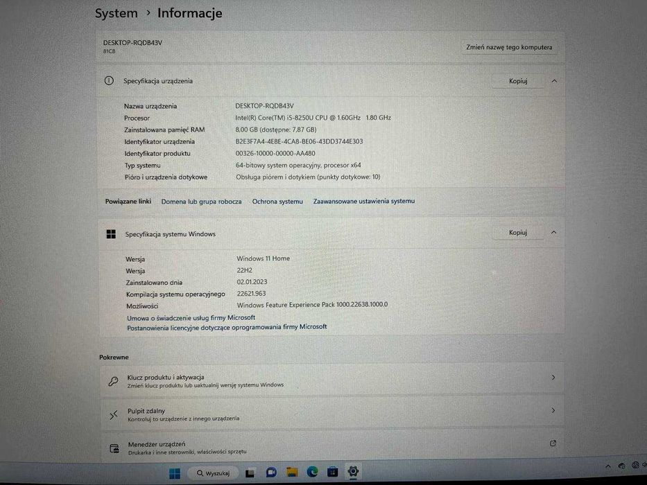 Lenovo YOGA 520-14 i5-8250U/8GB/256/Win10 GT940MX