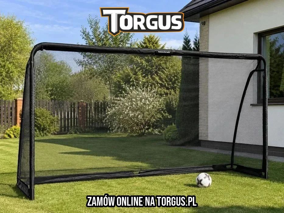 NOWA Duża Bramka Piłkarska 300x200 cm Metalowa Z Siatką Treningową Stalowa Do Gry W Piłkę Nożną Dla Dzieci Do Piłki Nożnej Czarna Solidna Wysyłka FV