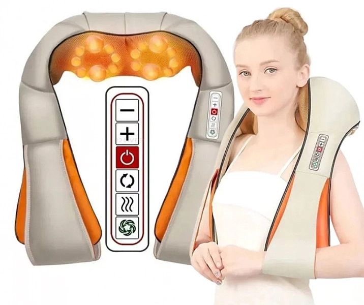 Uniwersalny masażer szyi i karku z 2 głowicami