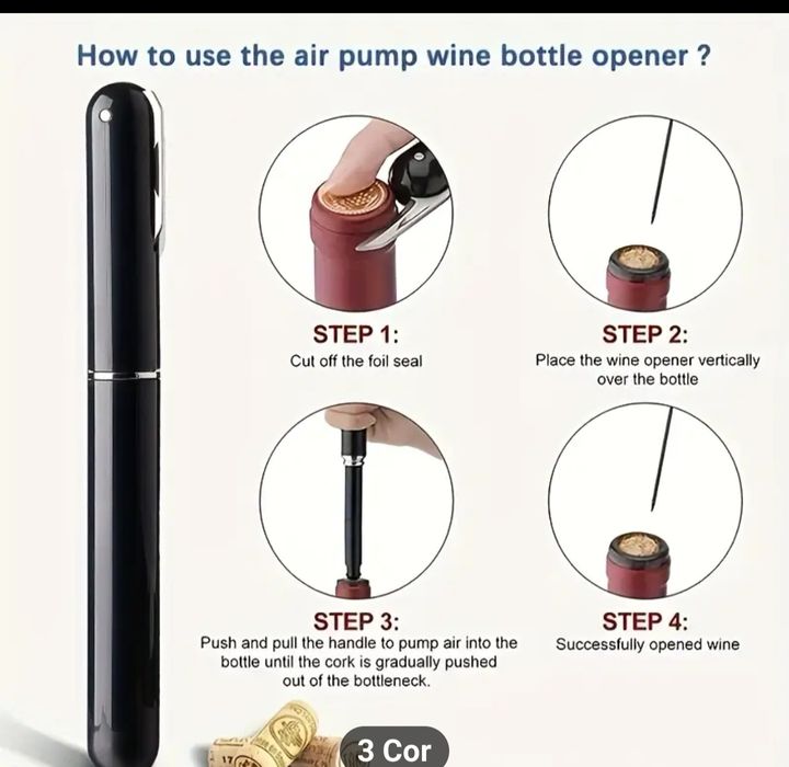 Saca rolhas de pressao