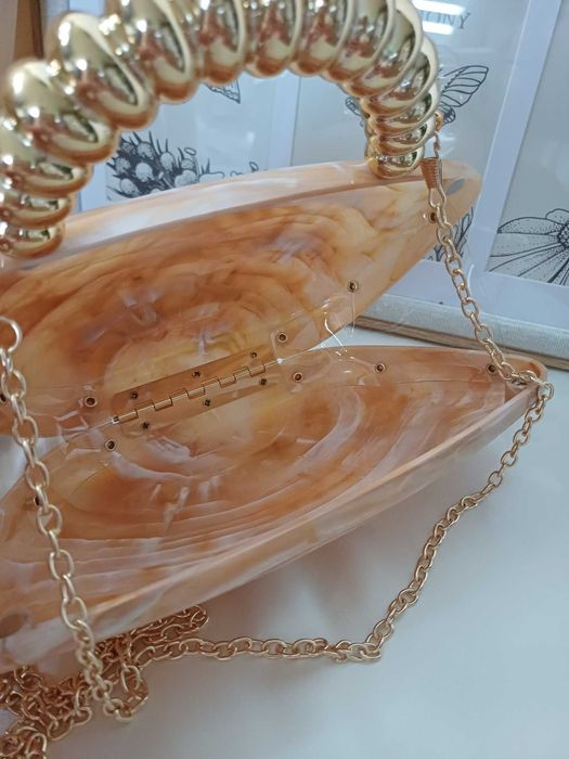 Torebka Wieczorowa - Akrylowa mozaikowa kopertówka