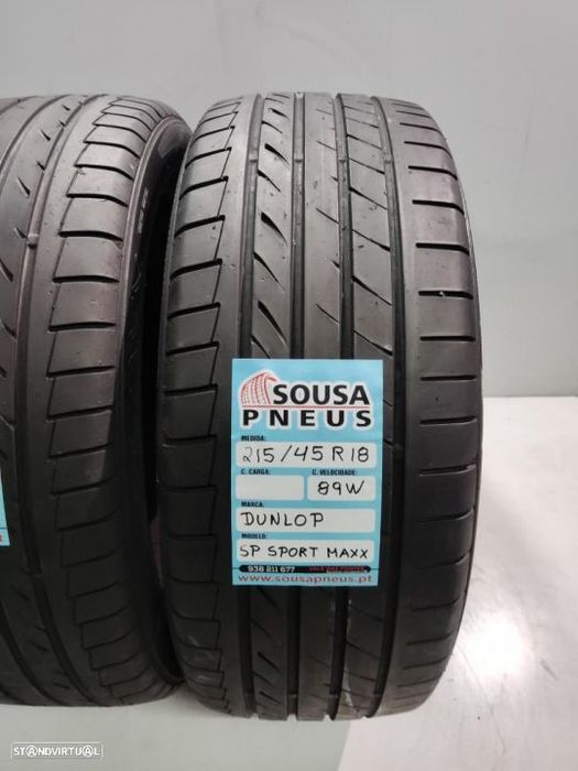 2 pneus semi novos 215-45r18 dunlop - oferta dos portes 120 EUROS