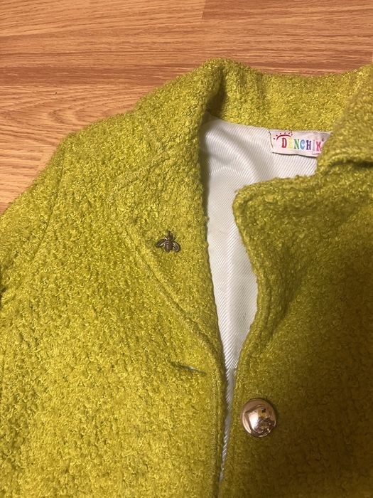 Пальто салатового кольору р.116