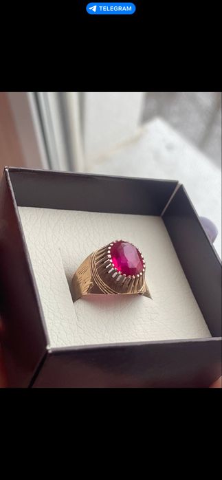 Кольцо золото 583 проба с рубином СССР