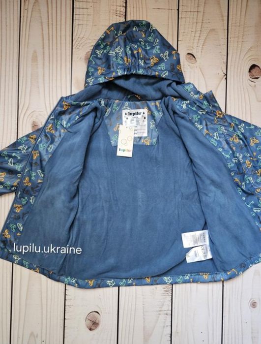 Lupilu 110/116 куртка брудопруф на флісі на хлопчика дощовик грязепруф