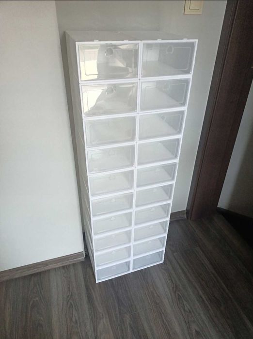 10 x Pudełka Na Buty Pojemnik Organizer Z Klapą