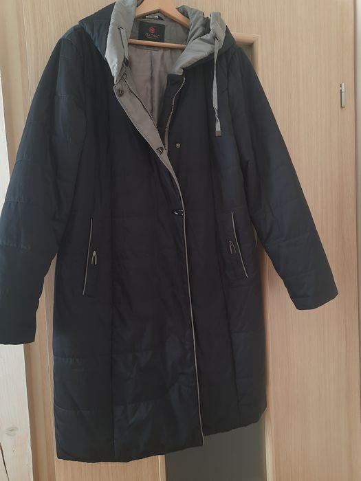 Kurtka damska 54 ocieplana pikowana z kapturem Puławy • OLX.pl