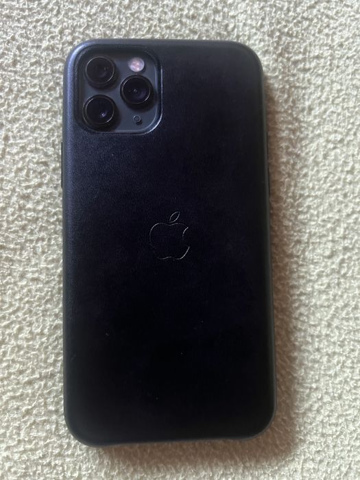 Capa pele preta original apple iphone 11 pro
