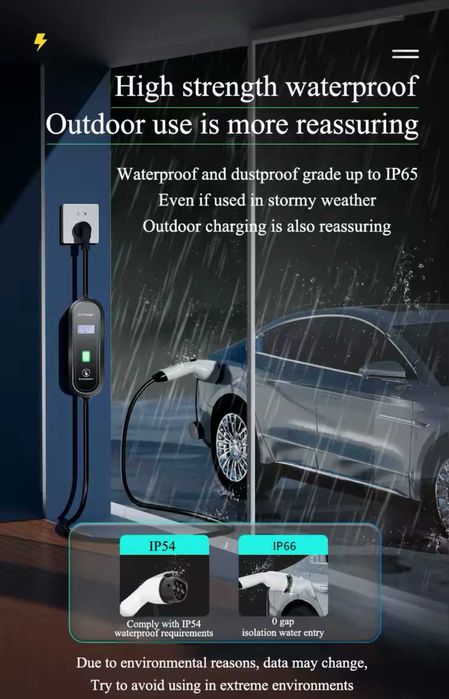 Carregador Portátil 3,5 kw - 16A - c/ Bolsa - Eletricos/ Hibridos