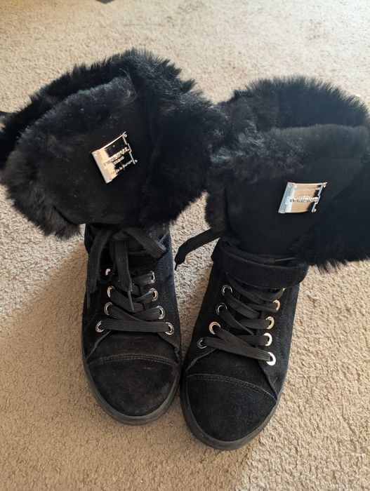 Buty zimowe damskie r.38 pasuje na 37 czarne bellezza