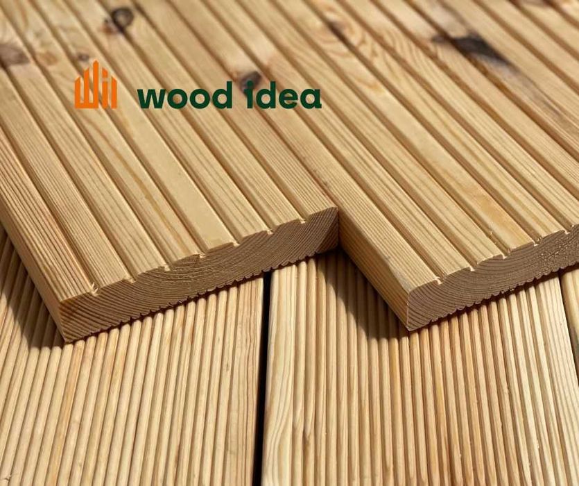 Deska | tarasowa | suszona | sosna | ryflowana I 27 mm 145 mm 4 m,kl.B