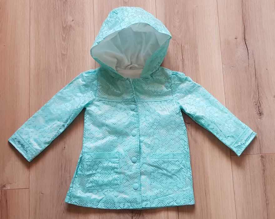 M&Co Kurtka Płaszczyk dziewczęca Przeciwdeszczowa 12-18 miesięcy 86cm