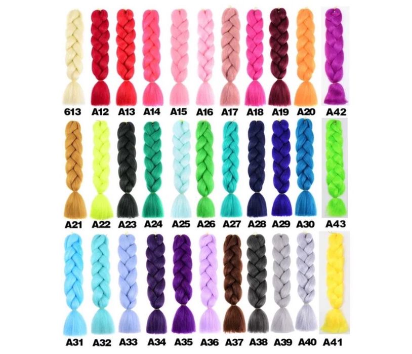 Канекалон косы цветные пряди, каникалон, мамбо, сенегалы брейды омбре