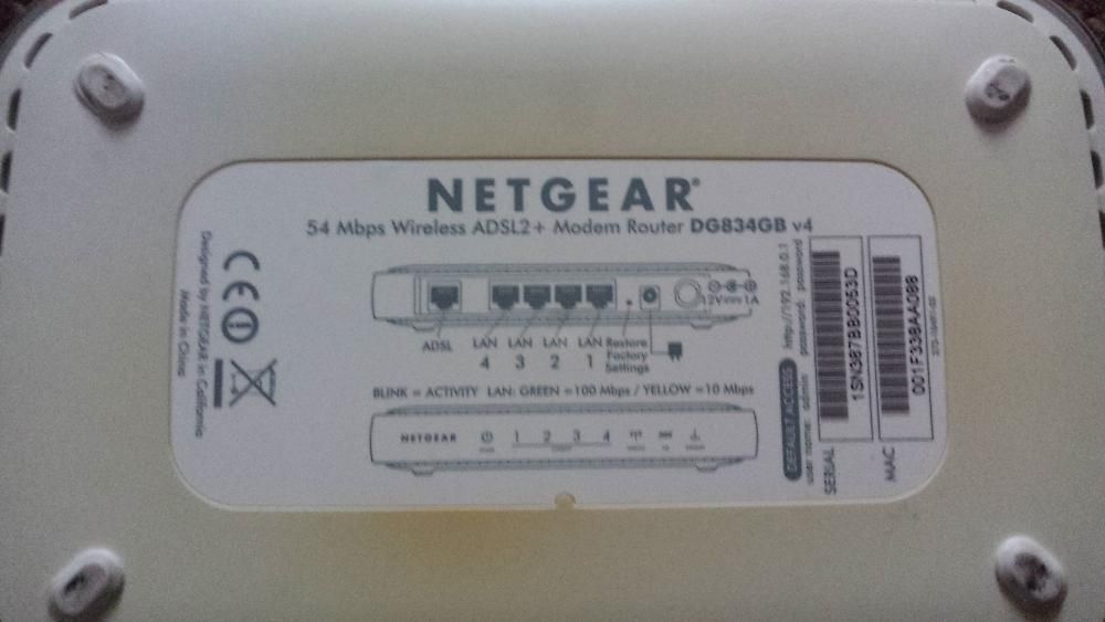 Netgear ADSL dg 834 g модем роутер