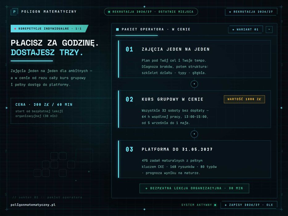 Matura rozszerzona — korepetycje online | kurs grupowy + platforma w cenie