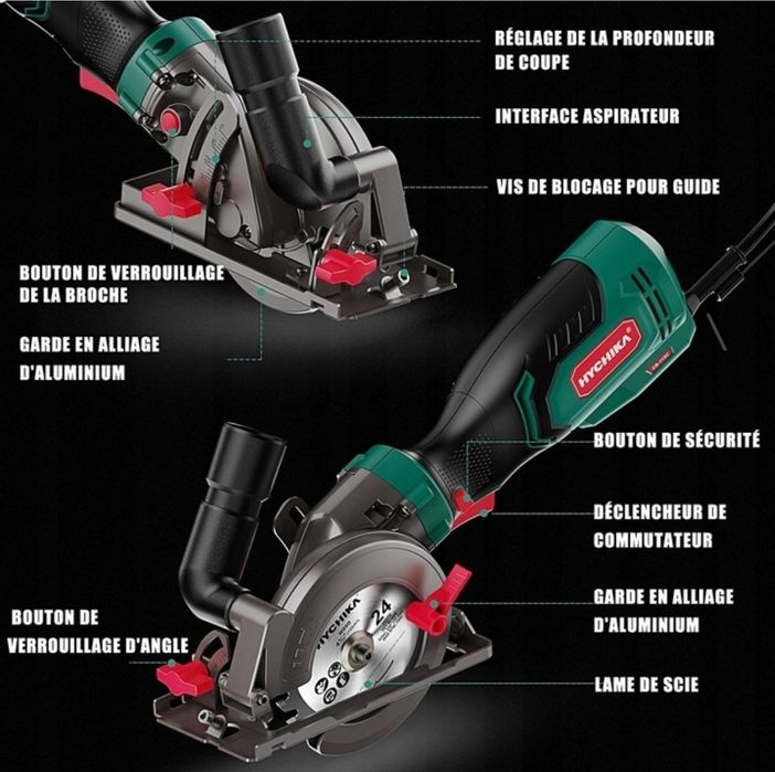 Piła tarczowa Hychika 750 W 115 mm