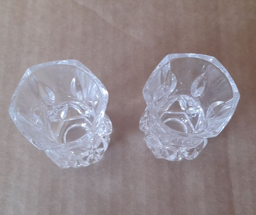 Par de copos de cristal