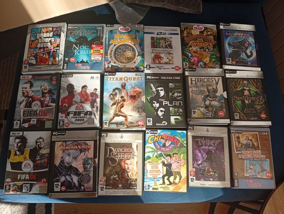 60 gier PC  w tym Call of Duty, Battlefield, GTA, Max Payne
