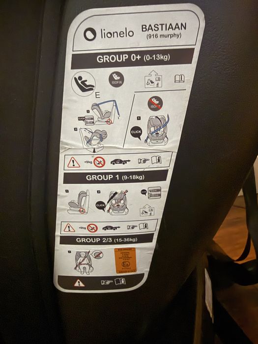 Fotelik samochodowy Lionelo Bastiaan isofix 0-36kg