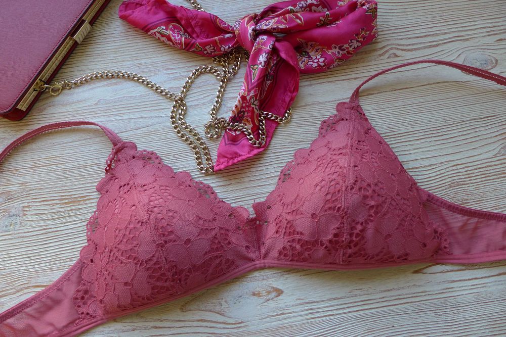 H&M malwowy skandynawski 80B 75B stanik bra biustonosz codzienny ładny