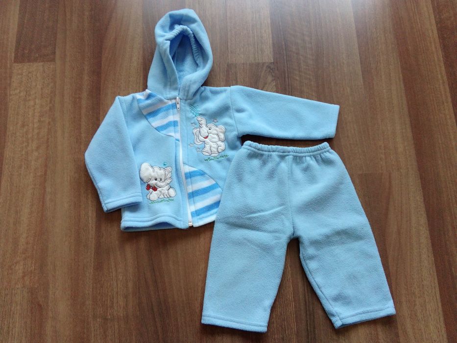 Komplet bluza i spodnie, r. 74, polar.