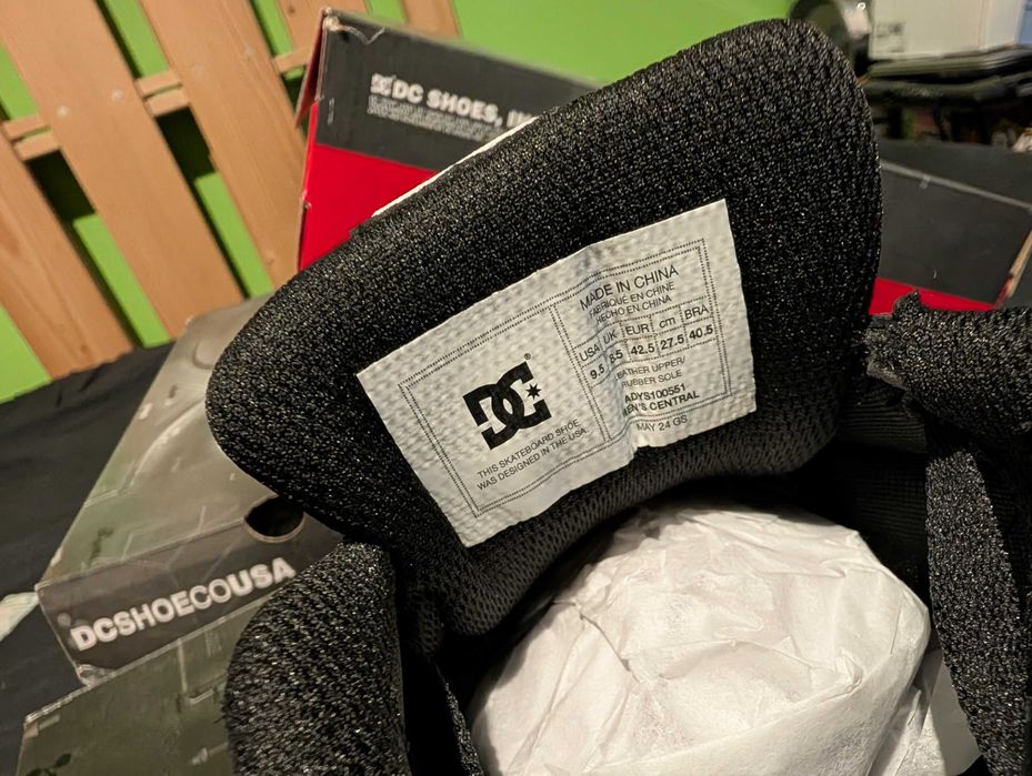 DC Shoes r42,5 Skórzane buty dla Mężczyzn CENTRAL Czarny Skateboard